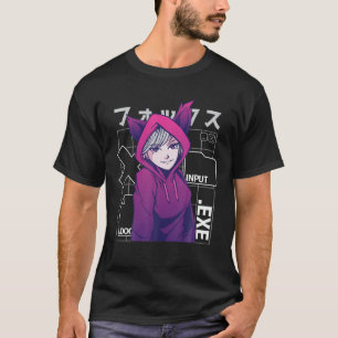 T-shirt Mignonne Anime Girl With Fox Ears - Otaku 90S - Ja