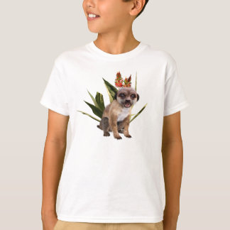 T-shirt Mignonne Art de la Faune de Suricate et d'Aloès en