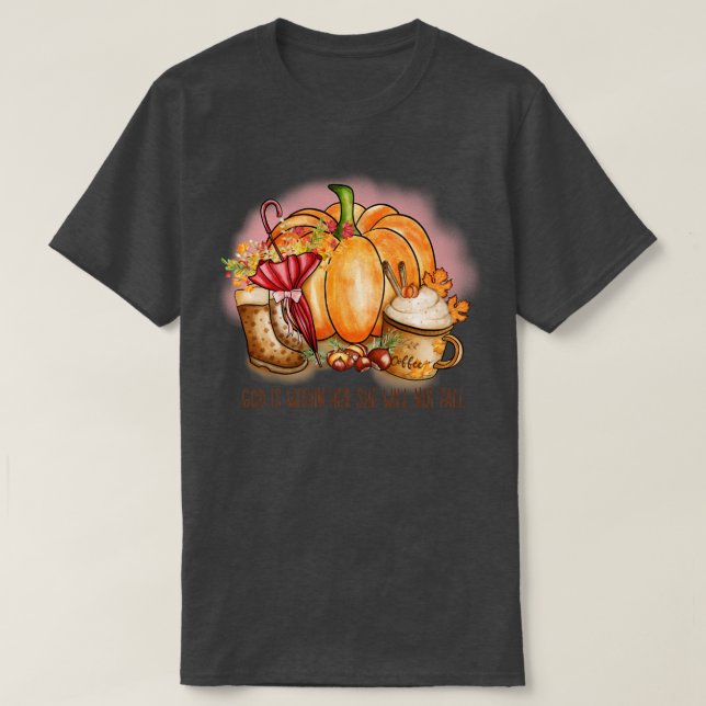 T-shirt Mignonne automne pour les femmes2 (Design devant)