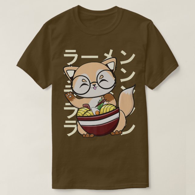 T-shirt Mignonne Avec Ramen Et Nouilles Japonaises Premium (Design devant)