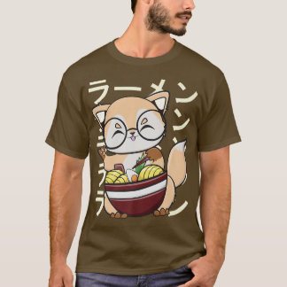 T-shirt Mignonne Avec Ramen Et Nouilles Japonaises Premium