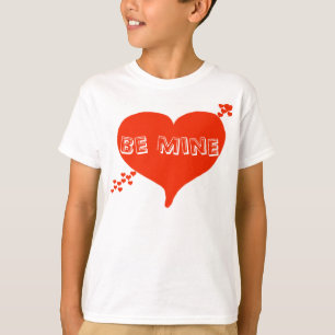 T-shirt Mignonne Be Mine Coeurs rouges Valentine