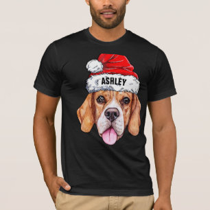 T-shirt Mignonne Beagle Noël Casquette Chien Big