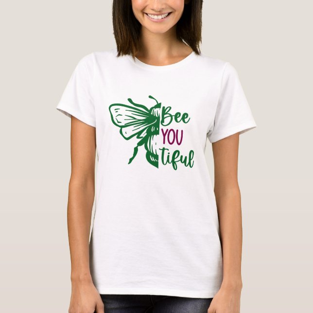 T-shirt Mignonne Belle Abeille Inspirée  (Devant)