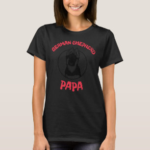 T-shirt Mignonne berger allemand Chiot puppy Papa Rouge