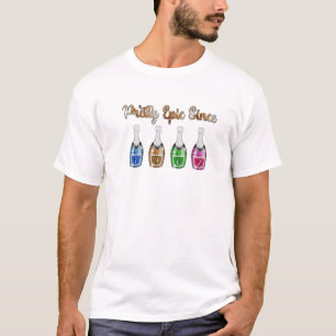 T-shirt Mignonne Bouteilles De Champagne Du 60E Anniversai