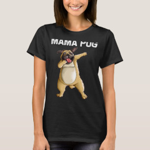 T-shirt Mignonne Carlin Pour Femmes Maman Carlin Chien Dab