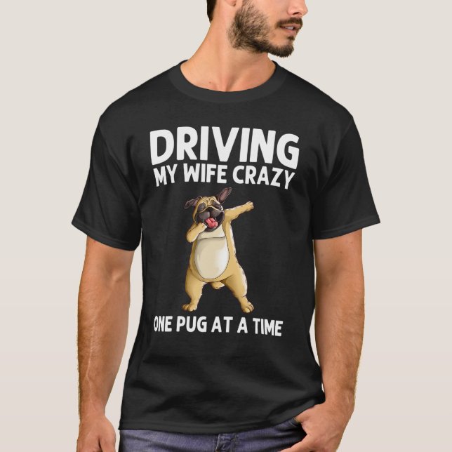 T-shirt Mignonne Carlin Pour Hommes Papa Carlin Chien Dabb (Devant)