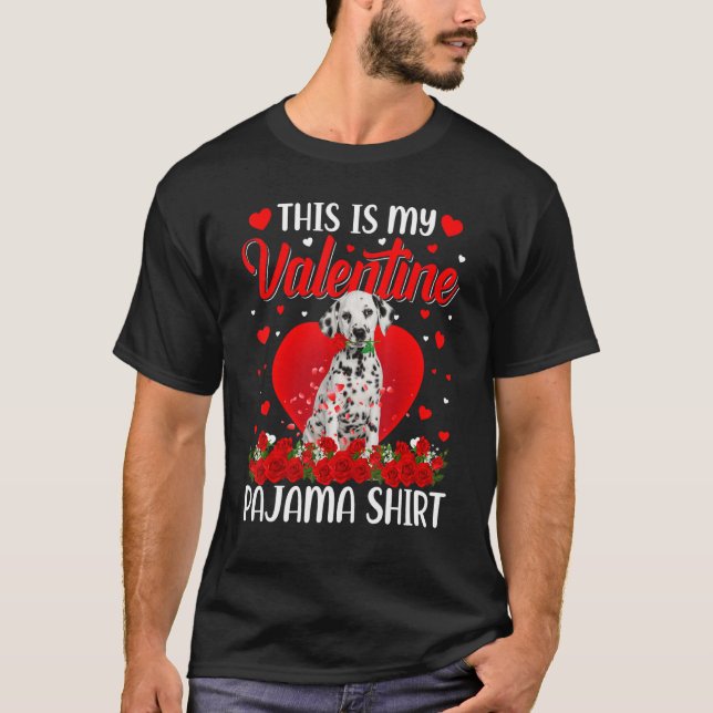 T-shirt Mignonne C'est ma Saint Valentin Chien Dalmatien P (Devant)