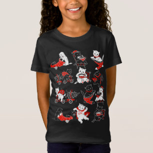 T-Shirt Mignonne Chat Maman Kitten Chats Amoureux Vintage