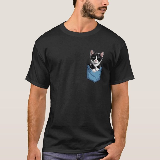 T-shirt Mignonne chat smoking élégant Maman de chat (Devant)