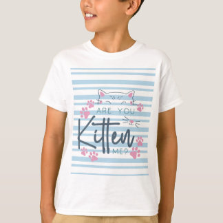 T-shirt Mignonne chatte - "Tu M'As Chatté ?" Graphique drô