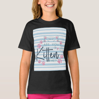 T-shirt Mignonne chatte - "Tu M'As Chatté ?" Graphique drô