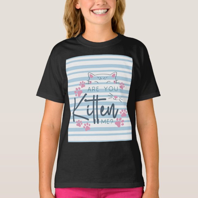 T-shirt Mignonne chatte - "Tu M'As Chatté ?" Graphique drô (Devant)