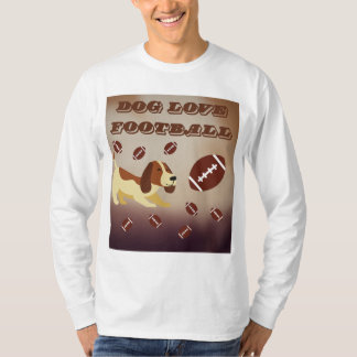 T-shirt Mignonne chien aime jouer au football