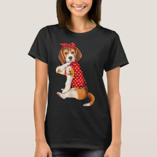 T-shirt Mignonne chien Beagle J'aime maman tatouage