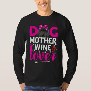 T-shirt Mignonne Chien Mère Terre-Neuve Chien Fête des Mèr