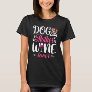 T-shirt Mignonne Chien Mère Vin Beagle Chien Fête des Mère