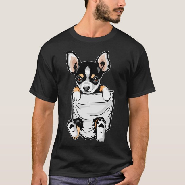 T-shirt Mignonne Chihuahua dans votre poche Noël (Devant)
