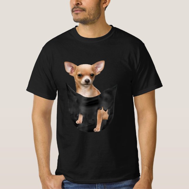 T-shirt Mignonne Chihuahua dans votre poche Noël (Devant)