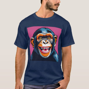 T-shirt Mignonne Chimpanzée rit