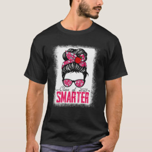 T-shirt Mignonne Classe De 2023 Filles Smarter Messy Bun H