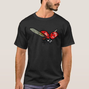 T-shirt Mignonne coccinelle volante vole vers le pissenlit