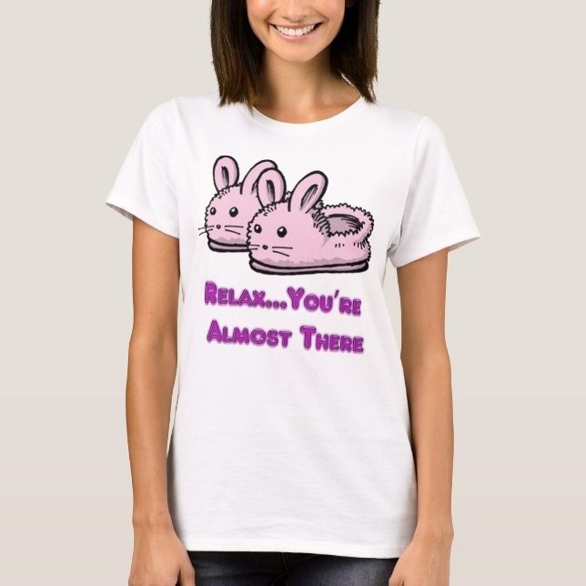 T-shirt Mignonne, Comfy Motivation Pink Bunny Lapin Chauss (Devant)
