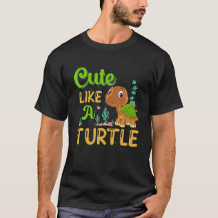 T-shirt Mignonne Comme Une Tortue Vêtement Tortue Mer - To