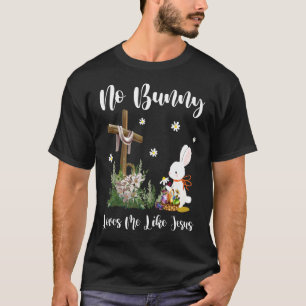 T-shirt Mignonne Croix Chrétienne de Pâques Pas de lapin m