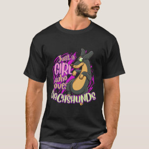 T-shirt Mignonne Dachshund Juste Une Fille Qui Aime Dachsh
