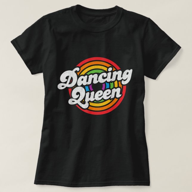 T-shirt Mignonne Dancing Queen Roller Disco les années 70  (Design devant)