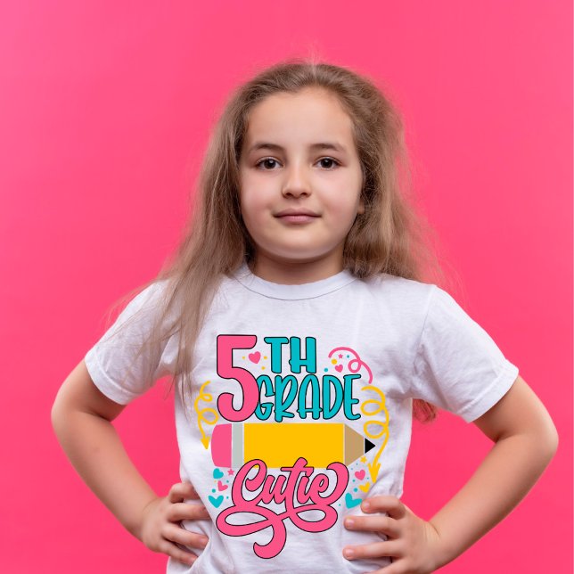 T-Shirt Mignonne de 5e rentrée des classes (Créateur téléchargé)