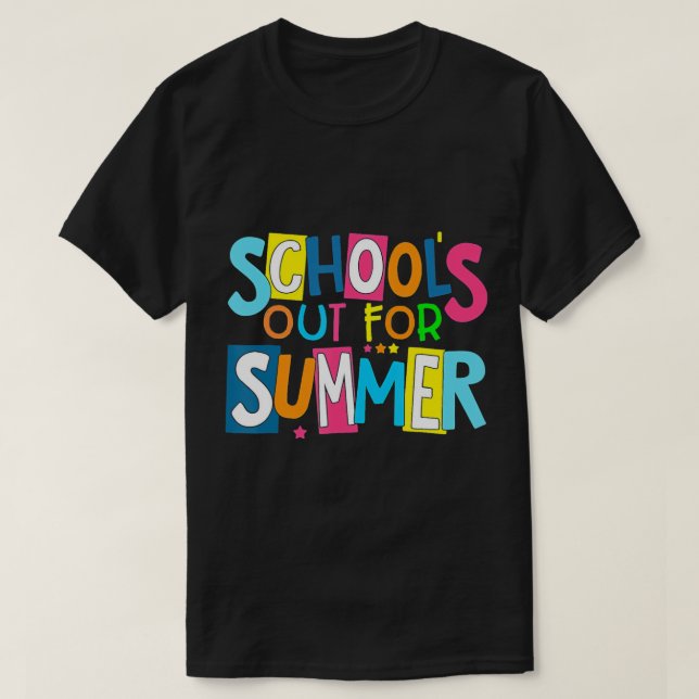 T-shirt Mignonne Dernière Journée D'Écoles Sorties Pour Th (Design devant)