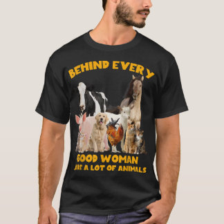 T-shirt Mignonne Derrière Chaque Bonne Femme Sont Beaucoup