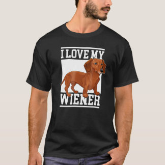 T-shirt Mignonne Doxie S - J'Aime Mon Weiner