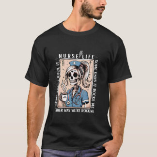 T-shirt Mignonne Drôle Skeleton Nurlife Quelques Jours Je 
