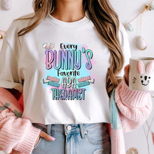 T-shirt Mignonne Easter ABA Therapist Bunny