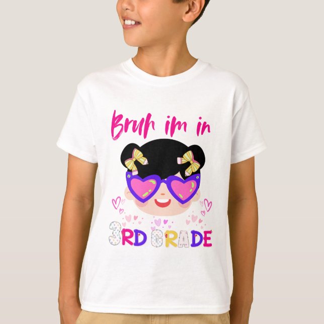 T-shirt Mignonne école de classe de 3e année (Devant)