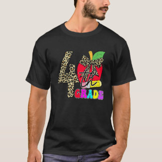 T-shirt Mignonne élèves de 4e année enseignant Leopard App