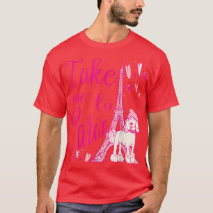 T-shirt Mignonne Emmenez-moi à Paris Tour Eiffel French Po