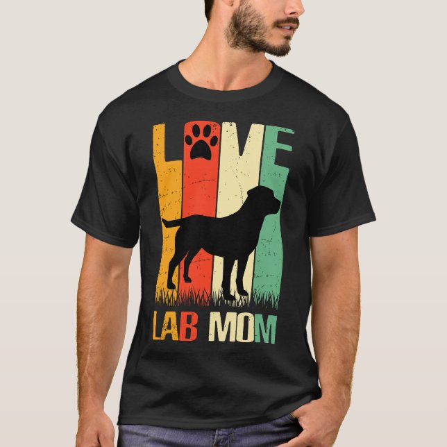 T-shirt Mignonne Empreinte de patte Labrador Retriever Lab (Devant)
