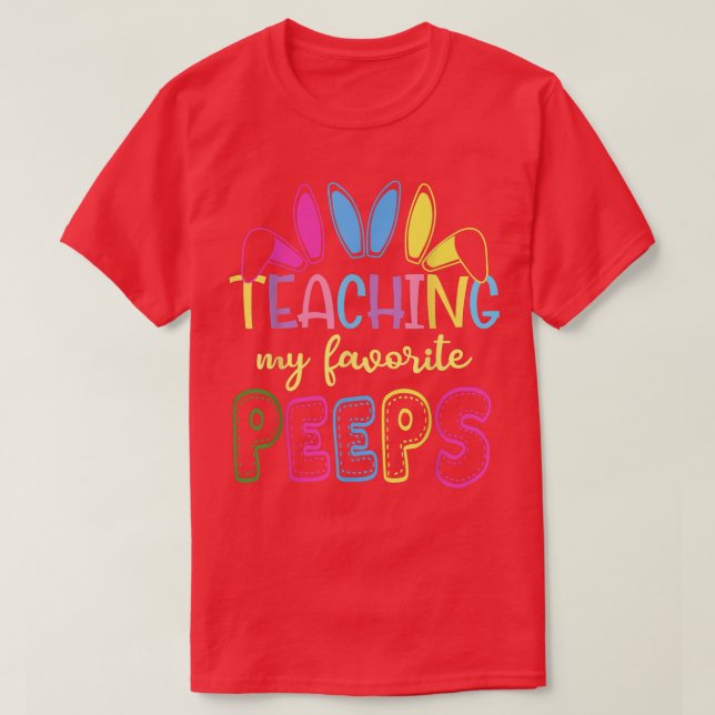 T-shirt Mignonne Enseignement Mon Professeur Préféré Peeps (Design devant)