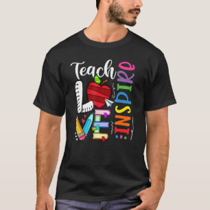 T-shirt Mignonne Enseigner L'Amour Et Inspirer Professeur 
