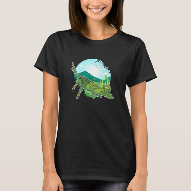 T-shirt Mignonne Entomologiste des sauterelles (Devant)