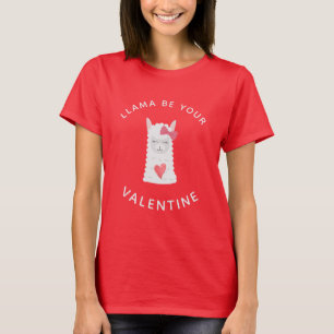 T-shirt Mignonne et drôle Lama Saint Valentin
