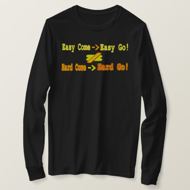 T-shirt Mignonne Expression Design Easy Come Equation. Com (Design devant)