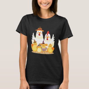 T-shirt Mignonne famille de poulets d'Halloween Costumes m