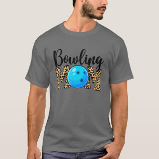 T-shirt Mignonne Fête des Mères Léopard Bowling Maman Femm