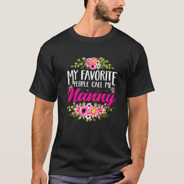 T-shirt Mignonne Fête des Mères Mon peuple favori m'appell (Devant)